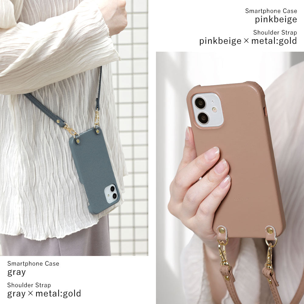 Étui arrière en cuir véritable original Domani lisse avec bandoulière pour la série Galaxy