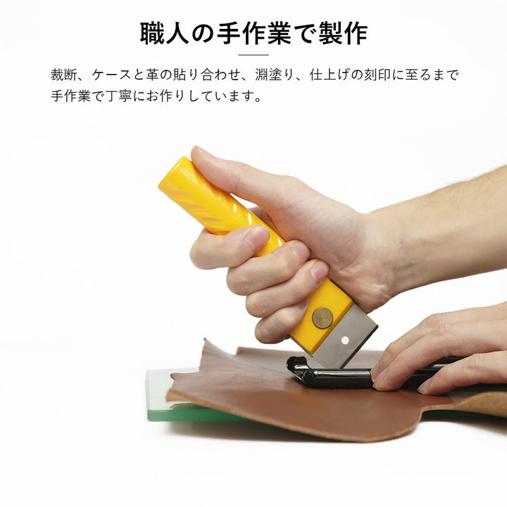 本革 箔レザー シュシュ風ショートストラップ付き 背面ケース Xperiaシリーズ