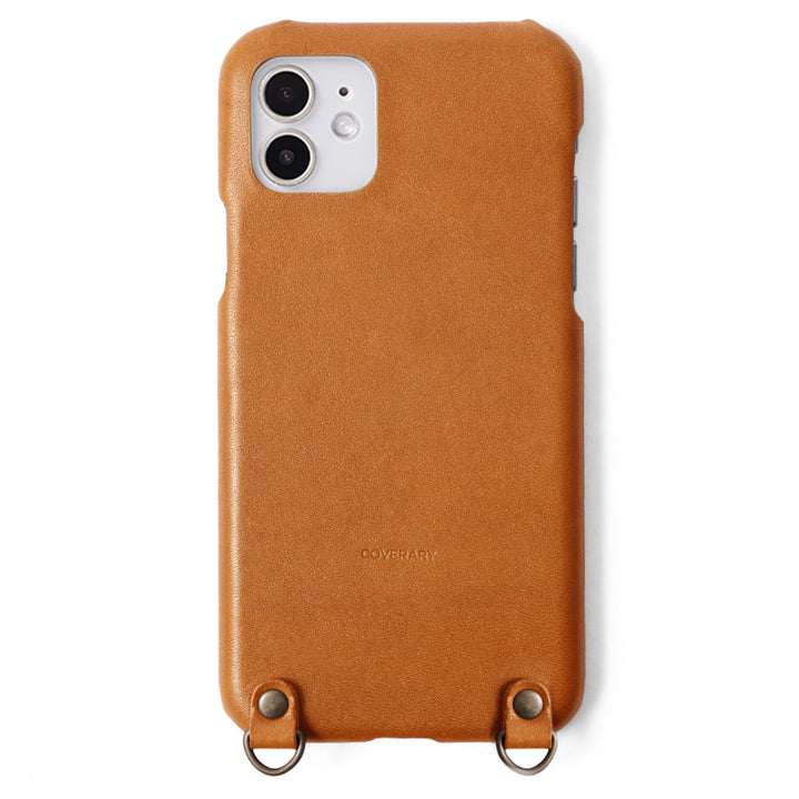 Genuine leather Tochigi leather stainless steel mirror with shoulder strap back case