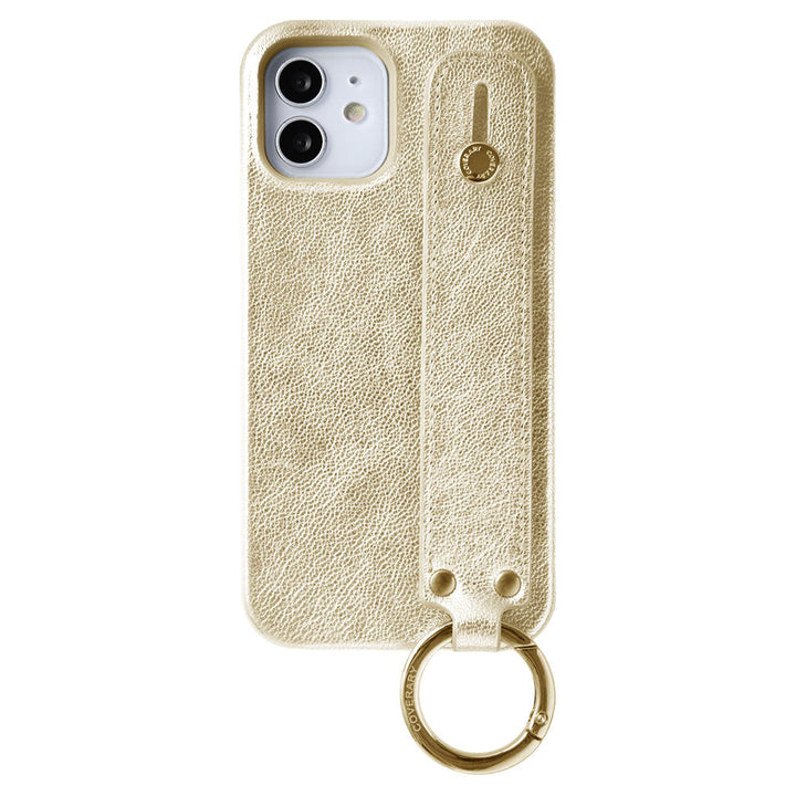 Étui arrière en cuir véritable avec ceinture à main en cuir métallisé pour la série Google Pixel