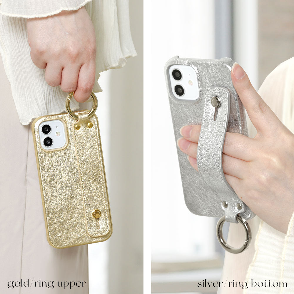 Genuine leather foil leather with hand belt back case Xperia series