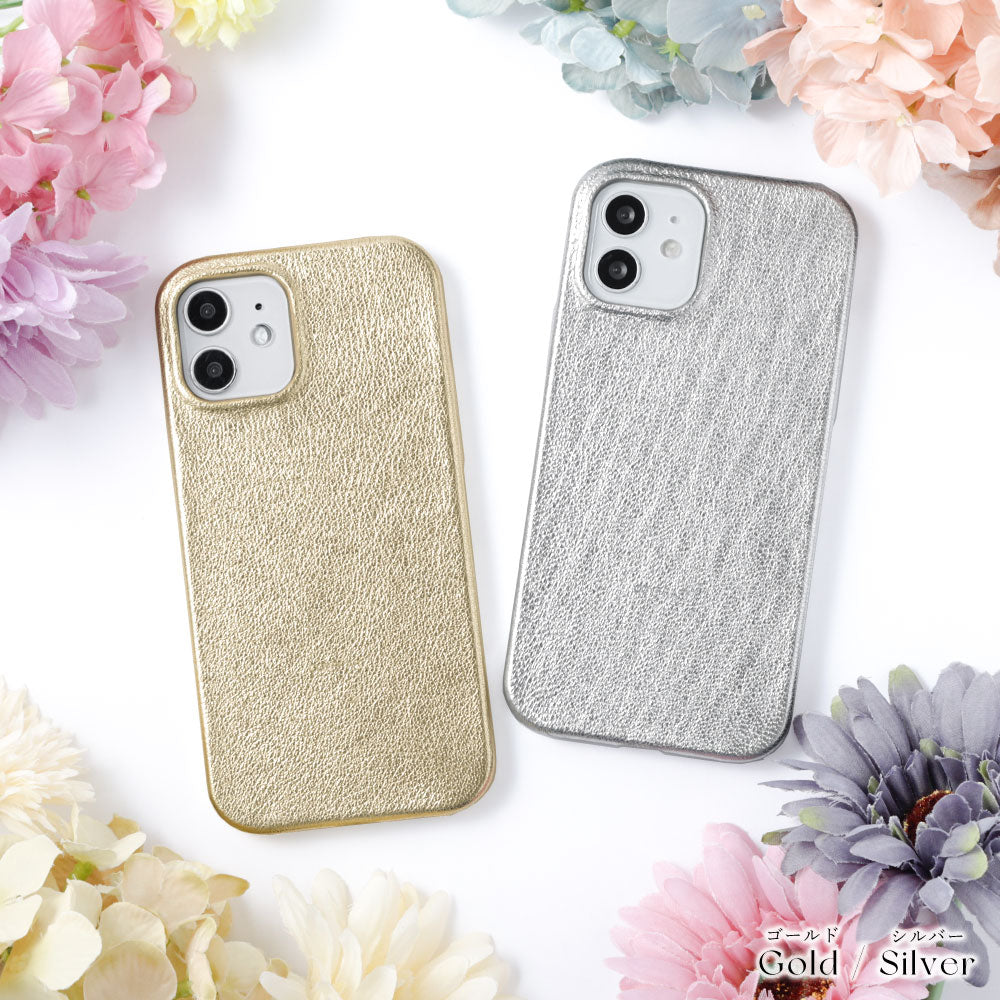 本革 箔レザー 背面ケース Xperiaシリーズ