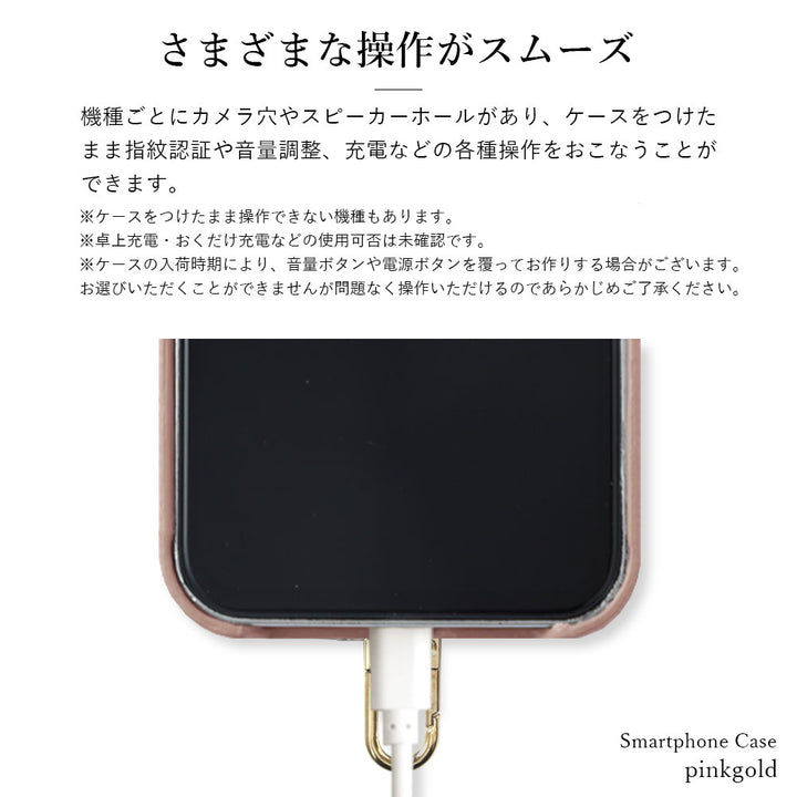 Embossed leather genuine leather 3-piece set A accessory case & ring shoulder strap included back case