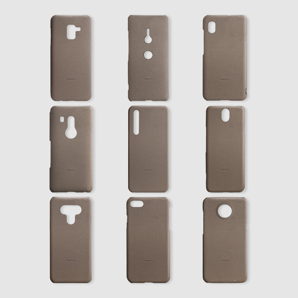 Cuir véritable Cuir français Veau Epsom Avec bandoulière Étui arrière Série iPhone