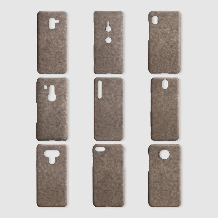 Cuir véritable Cuir français Veau Epsom Avec bandoulière Étui arrière Série iPhone