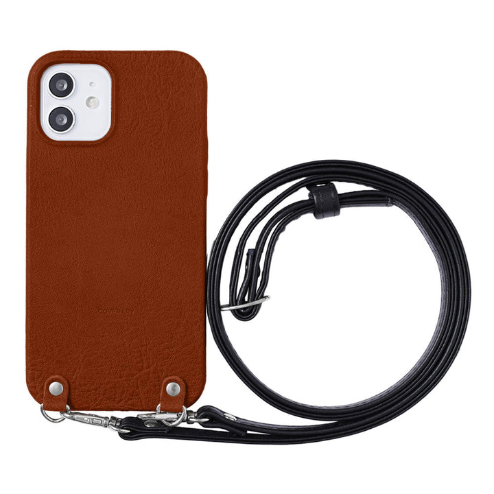 Étui arrière en cuir véritable, cuir souple, finition grainée, avec bandoulière, pour la série AQUOS