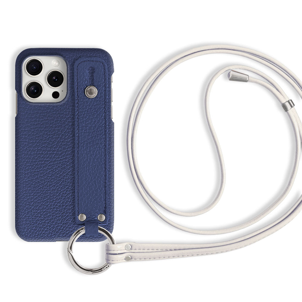 本革 32色 イタリアンシュリンクレザー ハンドベルト付き ストラップ付き 背面ケース iPhoneシリーズ