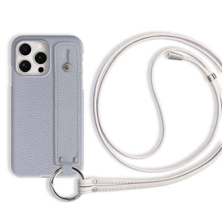 本革 32色 イタリアンシュリンクレザー ハンドベルト付き ストラップ付き 背面ケース iPhoneシリーズ