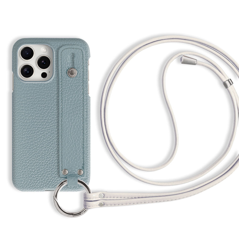 本革 32色 イタリアンシュリンクレザー ハンドベルト付き ストラップ付き 背面ケース iPhoneシリーズ