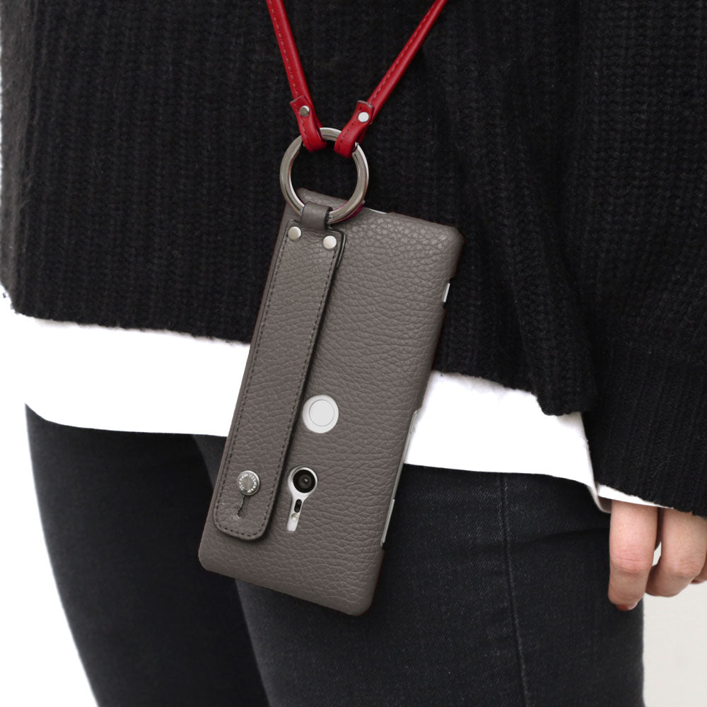 本革 32色 イタリアンシュリンクレザー ハンドベルト付き ストラップ付き 背面ケース iPhoneシリーズ