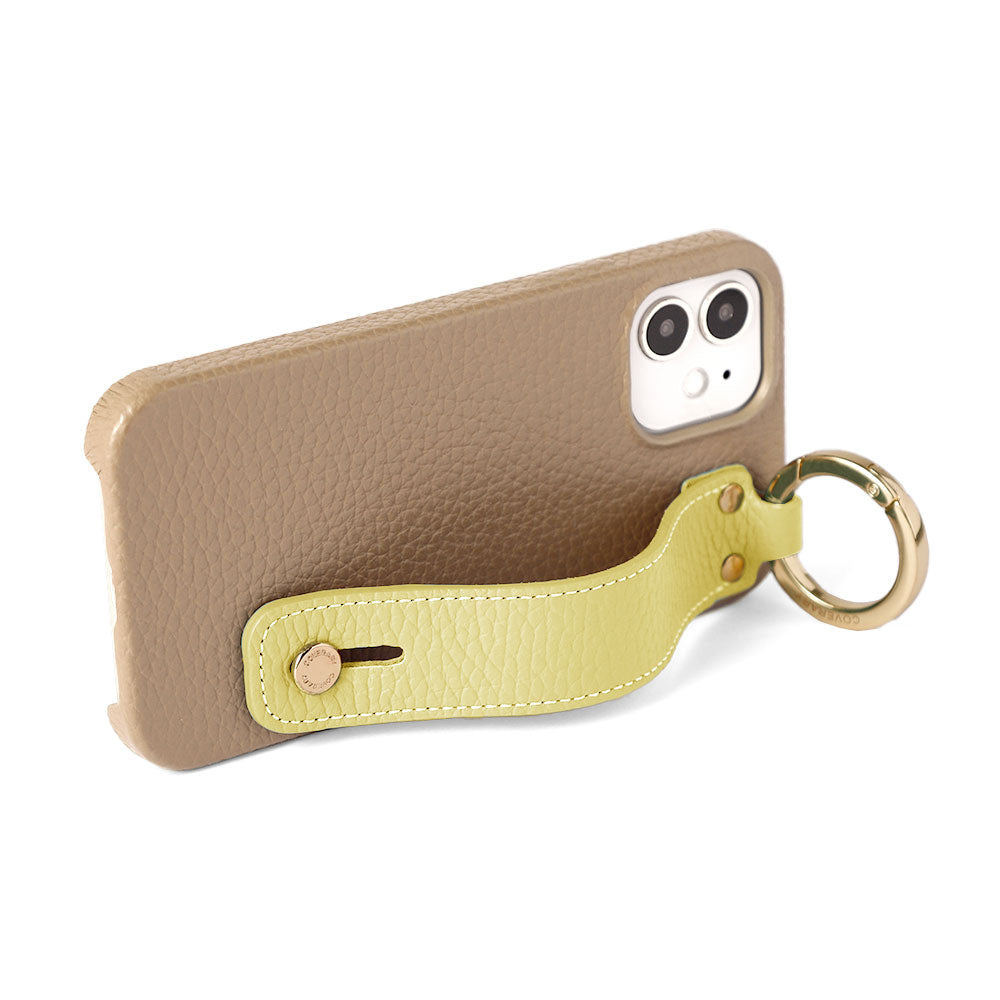 本革 32色 イタリアンシュリンクレザー ハンドベルト付き ストラップ付き 背面ケース iPhoneシリーズ