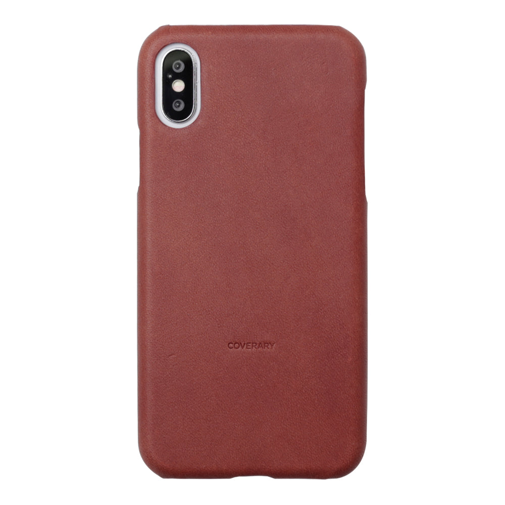Coque arrière en cuir véritable italien pour la série iPhone