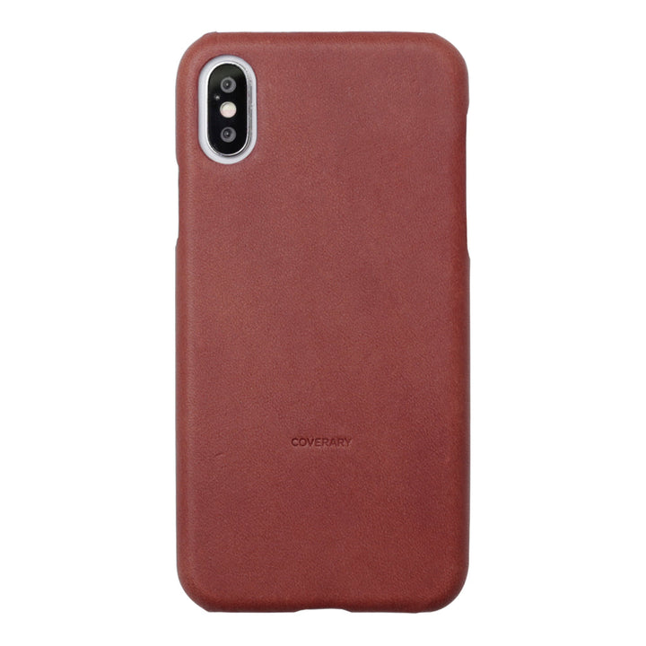 Coque arrière en cuir véritable italien pour la série iPhone