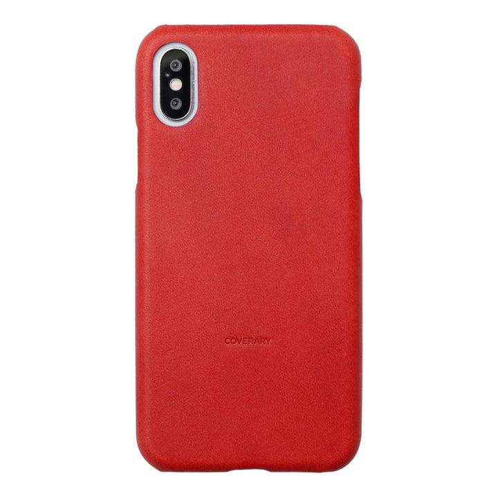 Coque arrière en cuir véritable italien pour la série iPhone