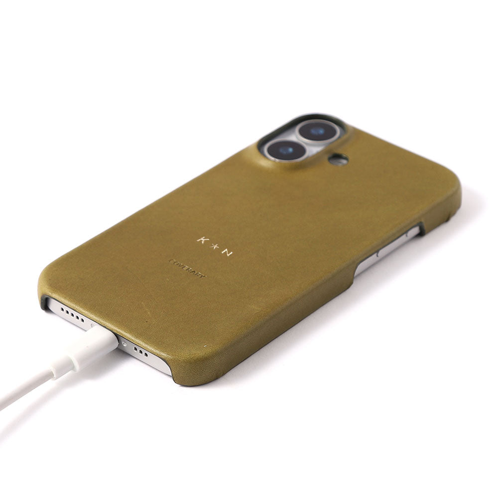 Genuine leather Italian leather back case name engraving (foil stamping)