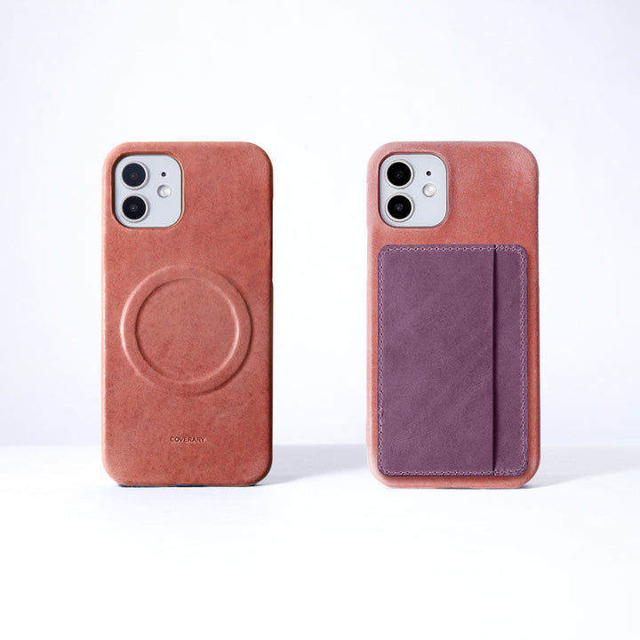 Genuine leather Japan leather Mostro Magsafe compatible Card storage Pocket attached Back case Xperia series