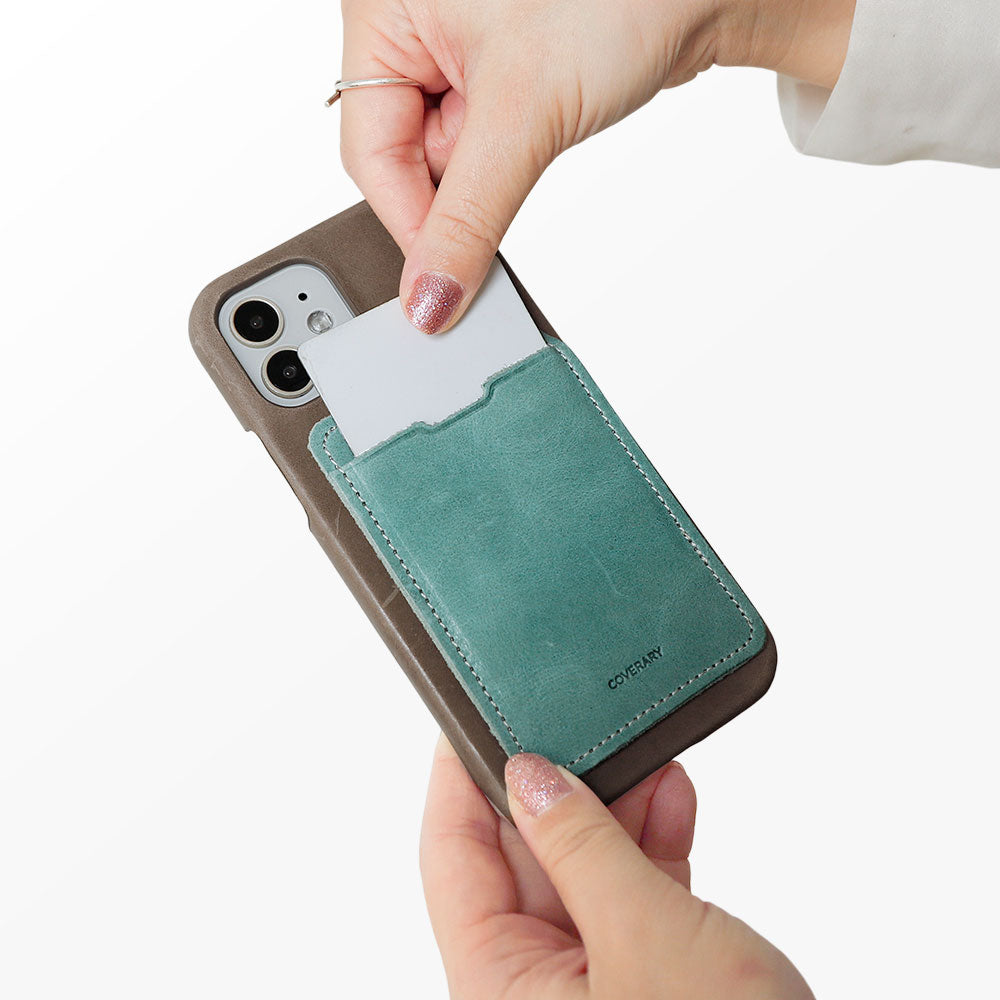 Genuine leather Japan leather Mostro card storage with pocket back case AQUOS series