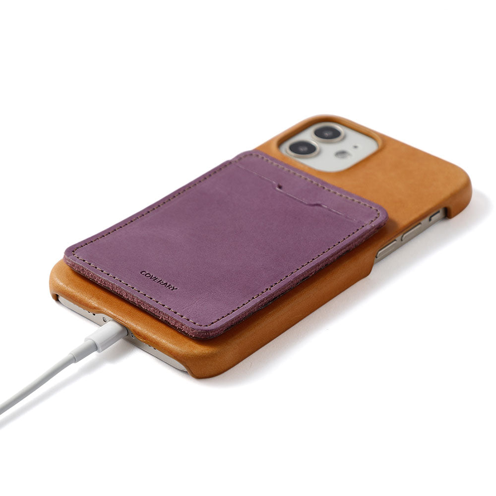 Genuine leather Japan leather Mostro card storage with pocket back case AQUOS series