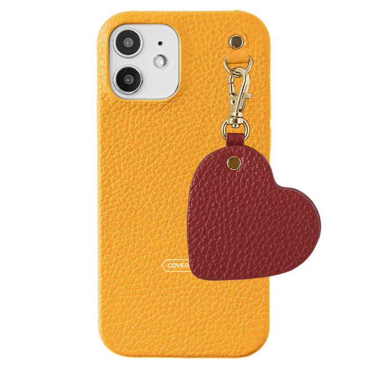 Genuine leather 32 colors Italian shrink leather motif mirror charm back case AQUOS series