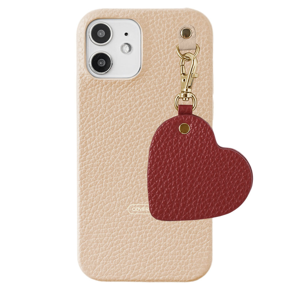 Cuir véritable 32 couleurs cuir italien grainé motif miroir porte-clés coque arrière