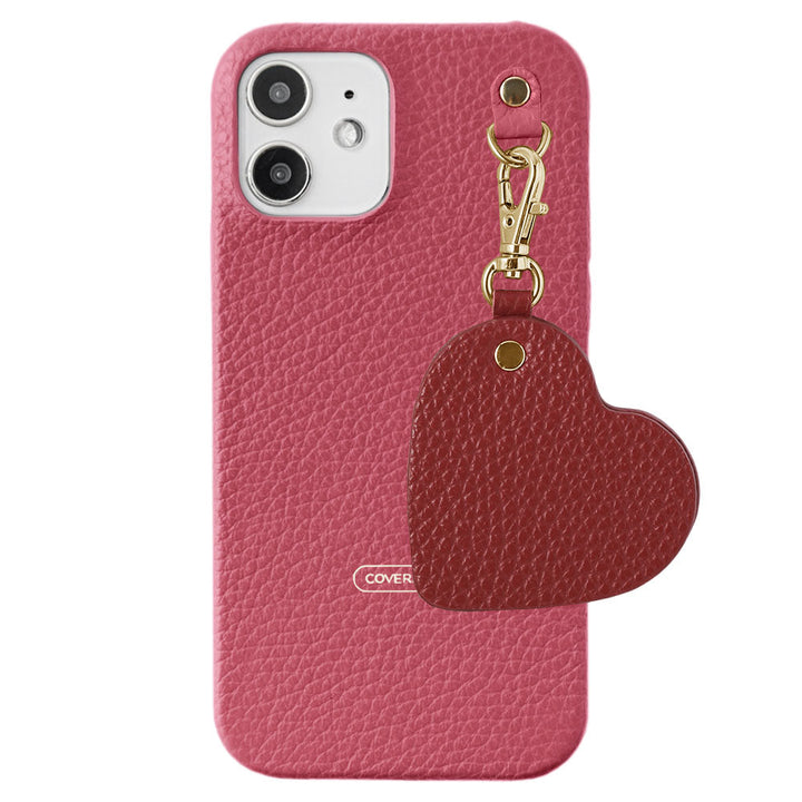 Genuine leather 32 colors Italian shrink leather motif mirror charm back case AQUOS series