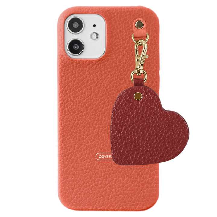 Cuir véritable 32 couleurs cuir italien grainé motif miroir porte-clés coque arrière