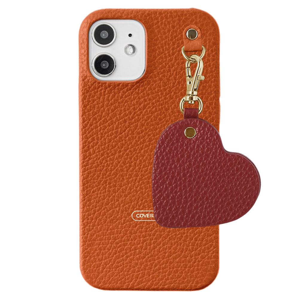 Genuine leather 32 colors Italian shrink leather motif mirror charm back case AQUOS series