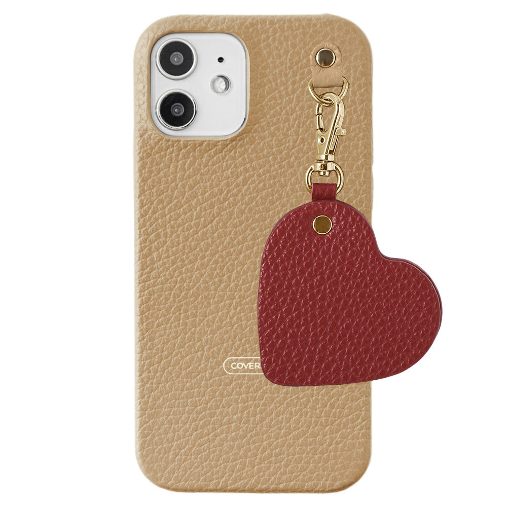 Genuine leather 32 colors Italian shrink leather motif mirror charm back case AQUOS series