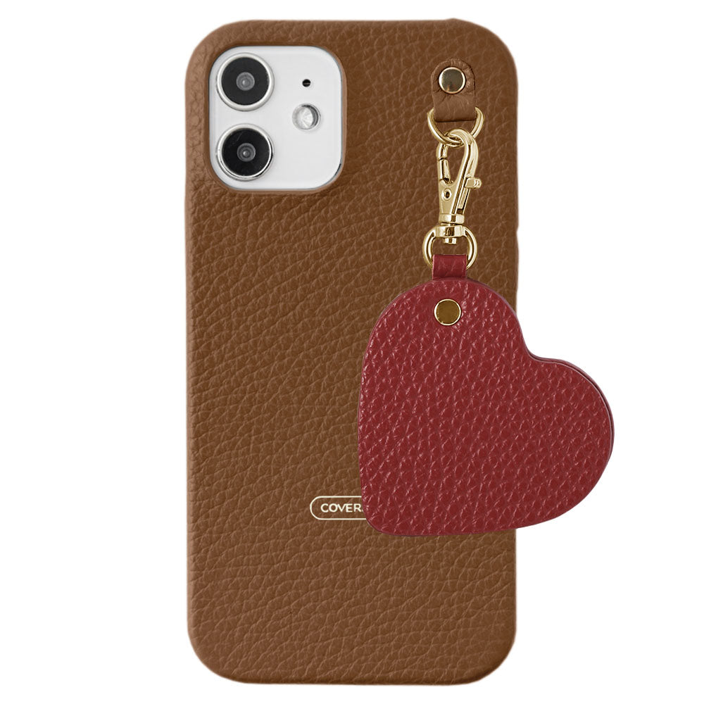 Genuine leather 32 colors Italian shrink leather motif mirror charm back case AQUOS series