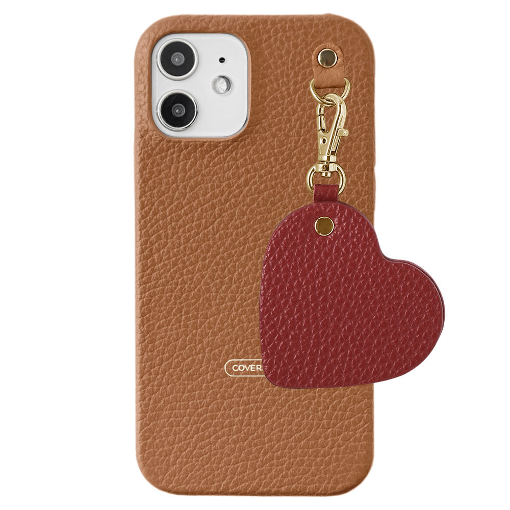Genuine leather 32 colors Italian shrink leather motif mirror charm back case AQUOS series