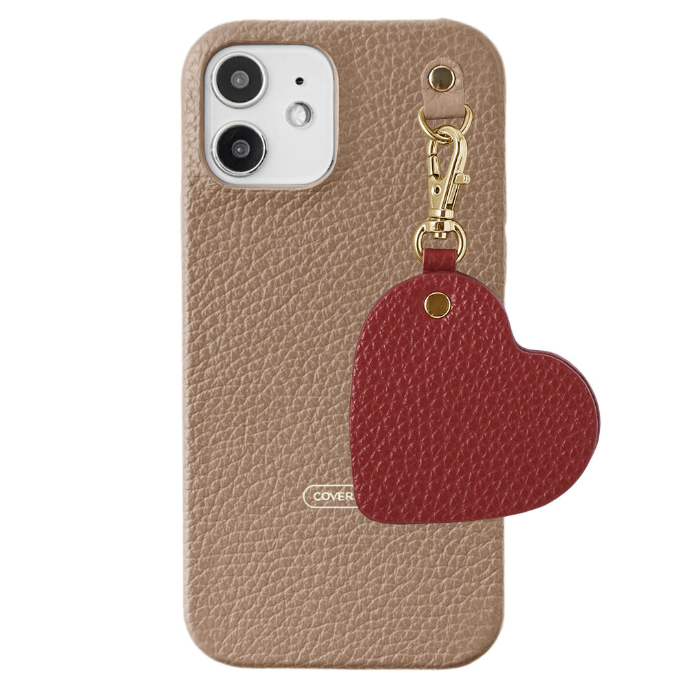 Genuine leather 32 colors Italian shrink leather motif mirror charm back case AQUOS series