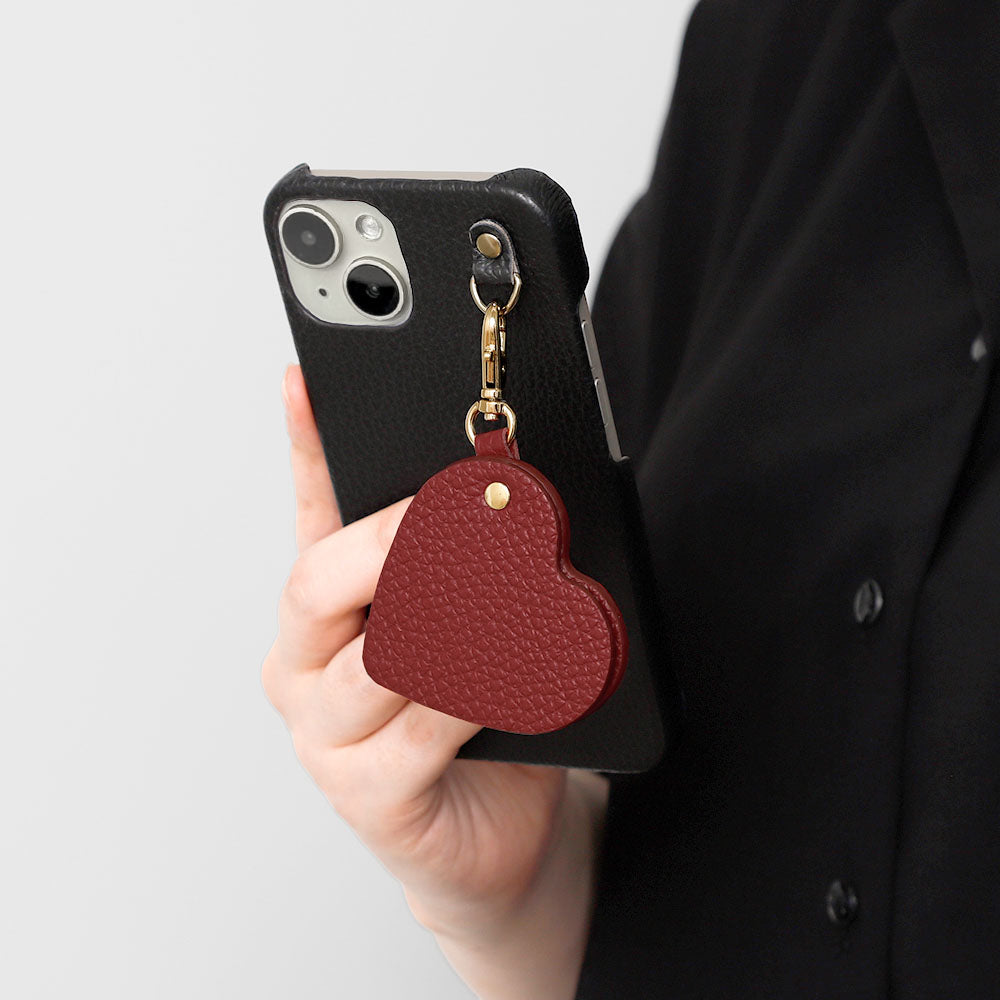 Genuine leather 32 colors Italian shrink leather motif mirror charm back case AQUOS series