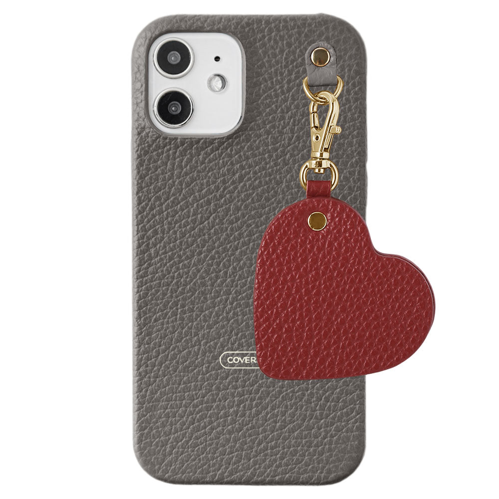 Cuir véritable 32 couleurs cuir italien grainé motif miroir porte-clés coque arrière