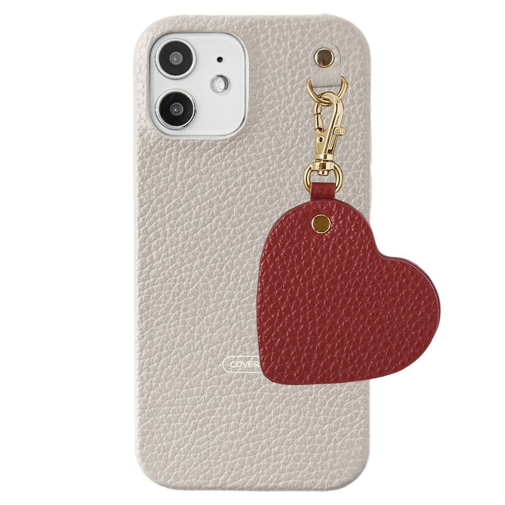 Cuir véritable 32 couleurs cuir italien grainé motif miroir porte-clés coque arrière