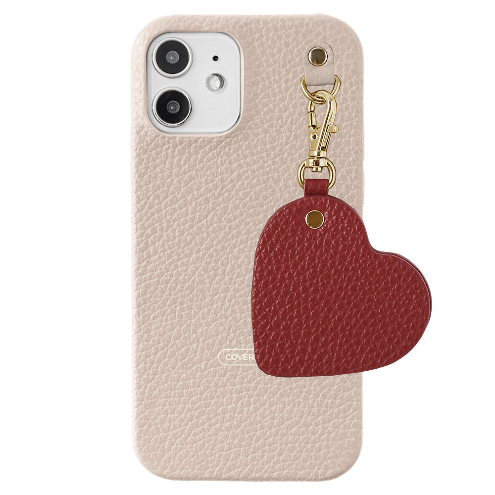 Cuir véritable 32 couleurs cuir italien grainé motif miroir porte-clés coque arrière