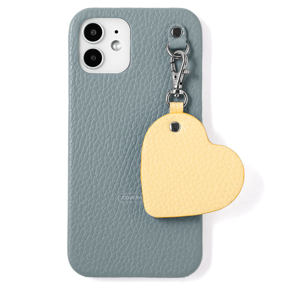 Cuir véritable 32 couleurs cuir italien grainé motif miroir porte-clés coque arrière