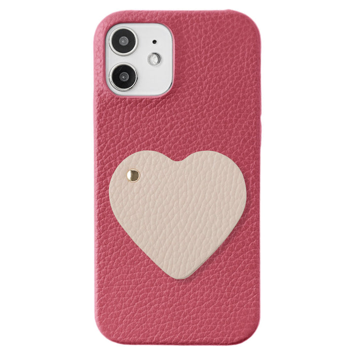 Genuine leather 32 colors Italian shrink leather attached motif mirror back case Xperia series