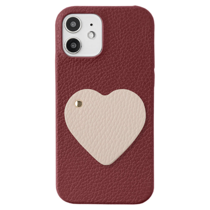 Genuine leather 32 colors Italian shrink leather attached motif mirror back case Xperia series