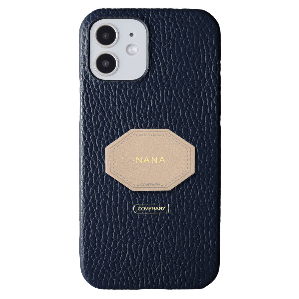 Cuir véritable 32 couleurs cuir italien grainé avec plaque nominative coque arrière gravure (impression à chaud) série Galaxy