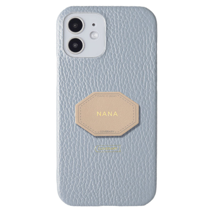 Cuir véritable 32 couleurs cuir italien grainé avec plaque nominative coque arrière gravure (impression à chaud) série Galaxy