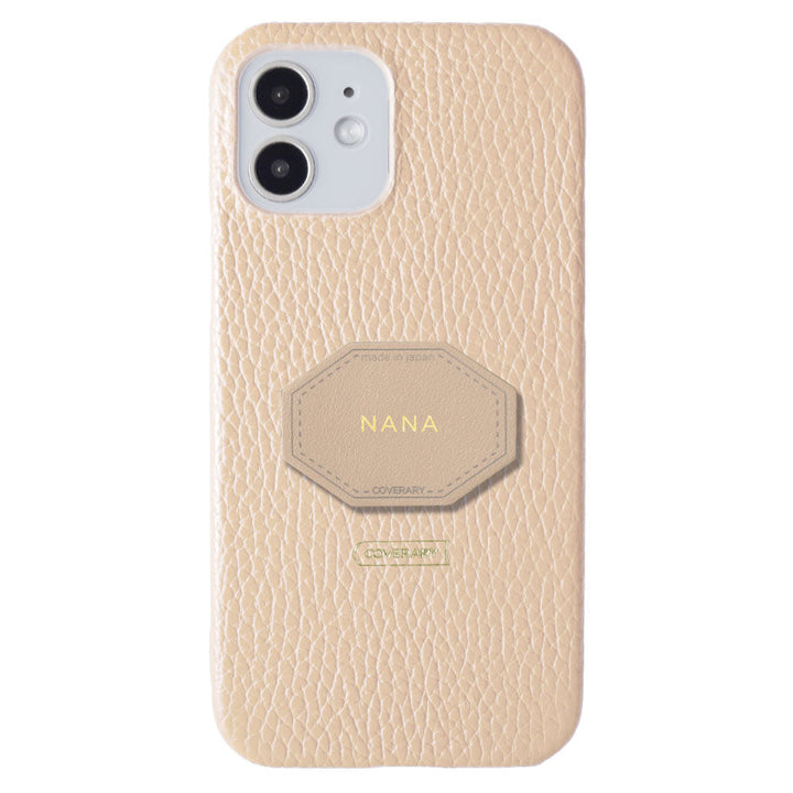 Cuir véritable 32 couleurs cuir italien grainé avec plaque nominative coque arrière gravure (impression à chaud) série Galaxy