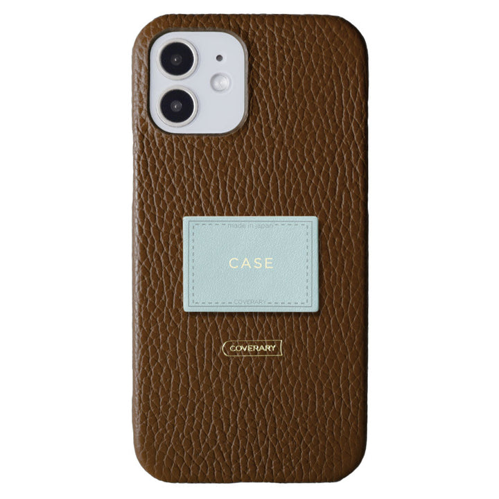 Cuir véritable 32 couleurs cuir italien grainé avec plaque nominative coque arrière gravure (impression à chaud) série iPhone