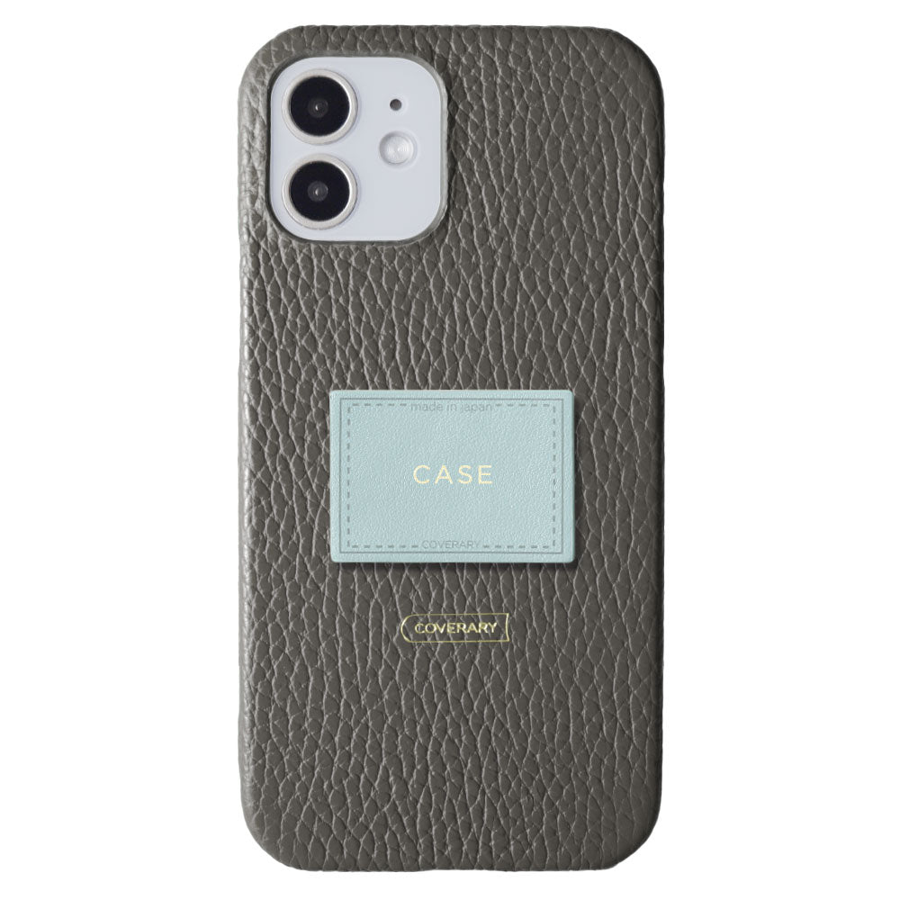 Cuir véritable 32 couleurs cuir italien grainé avec plaque nominative coque arrière gravure (impression à chaud) série iPhone