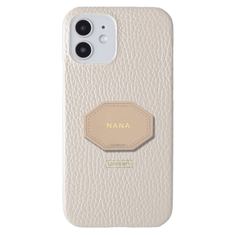 Cuir véritable 32 couleurs cuir italien grainé avec plaque nominative coque arrière gravure (impression à chaud) série Galaxy