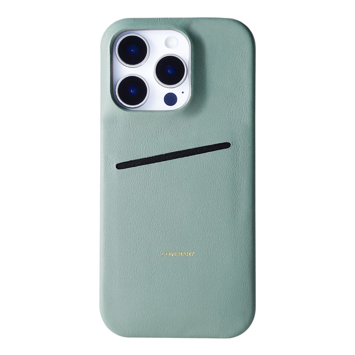 Genuine leather Italian smooth leather with simple pocket back case