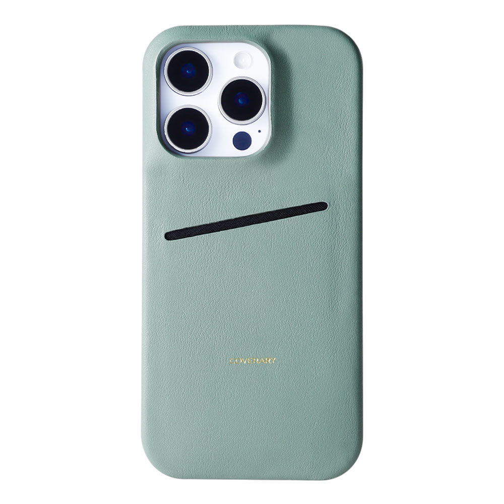 Genuine leather Italian smooth leather simple pocket back case iPhone series