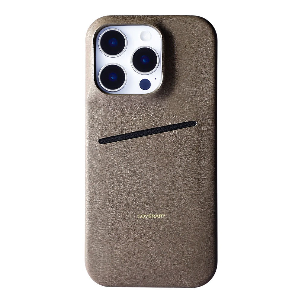 Genuine leather Italian smooth leather simple pocket attached back case Google Pixel series