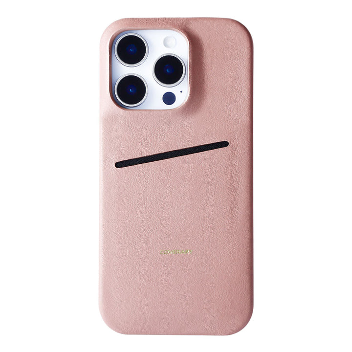 Genuine leather Italian smooth leather with simple pocket back case