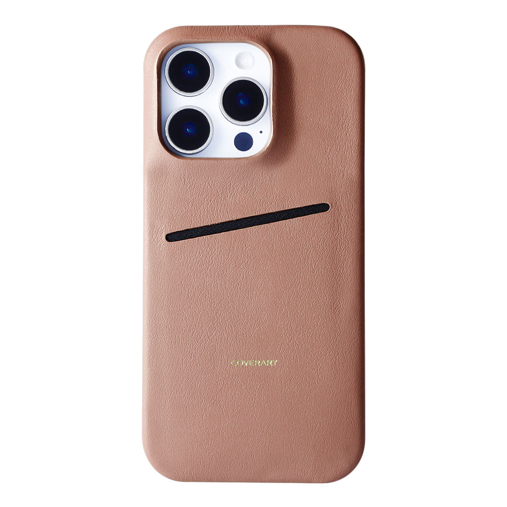 Genuine leather Italian smooth leather with simple pocket back case