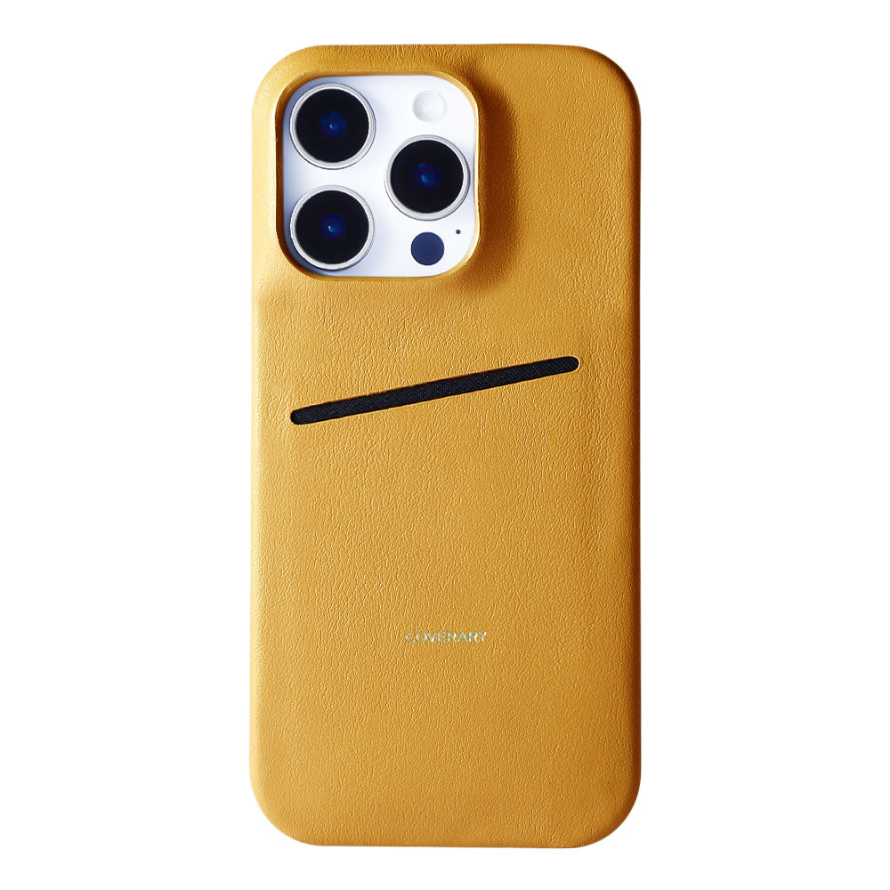 Genuine leather Italian smooth leather with simple pocket back case